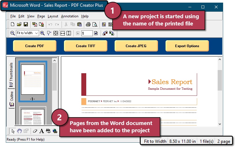 collect pages from documents to create pdf