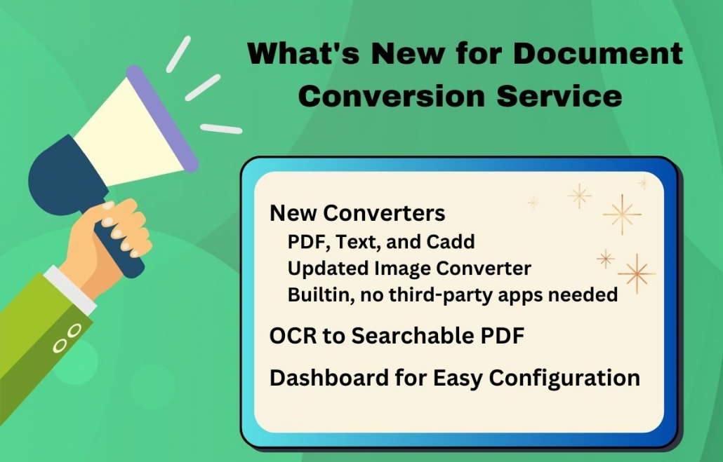pdf text cadd converters and a dashboard - new features for DCS